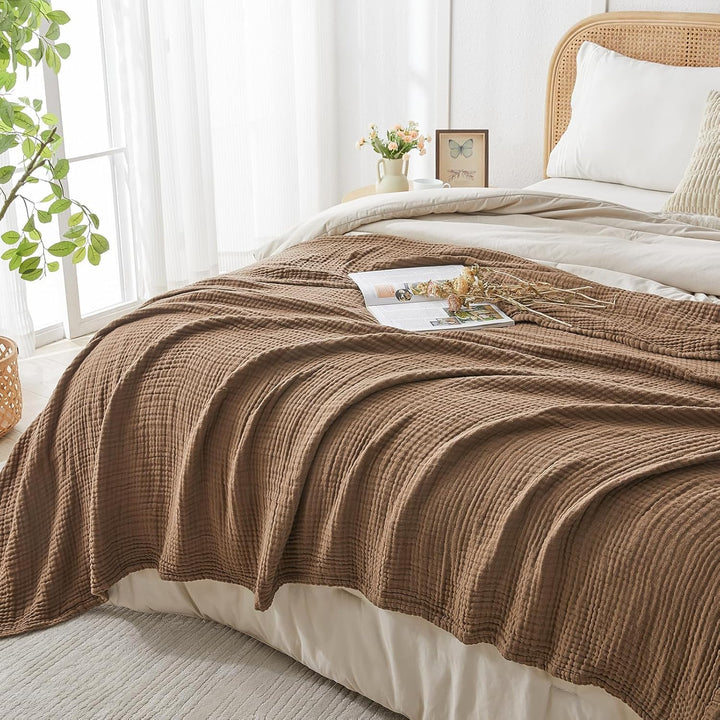 Musselin-Decke Baumwolle 4-lagig 150x200 cm OEKO-TEX für Erwachsene - Bild 6