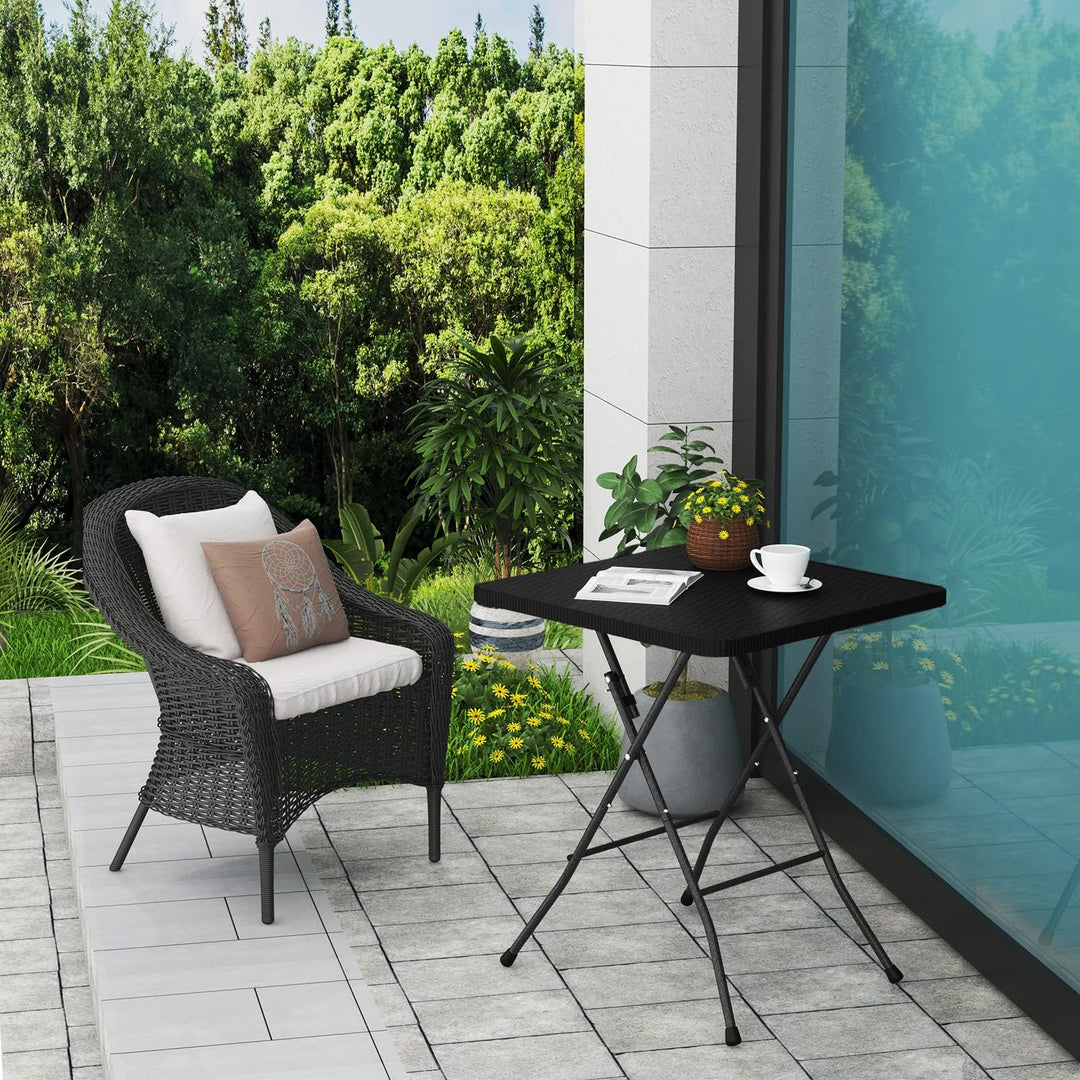 Klapptisch Rattanoptik klappbar 61x97,5 cm bis 50 kg Traglast - Bild 2