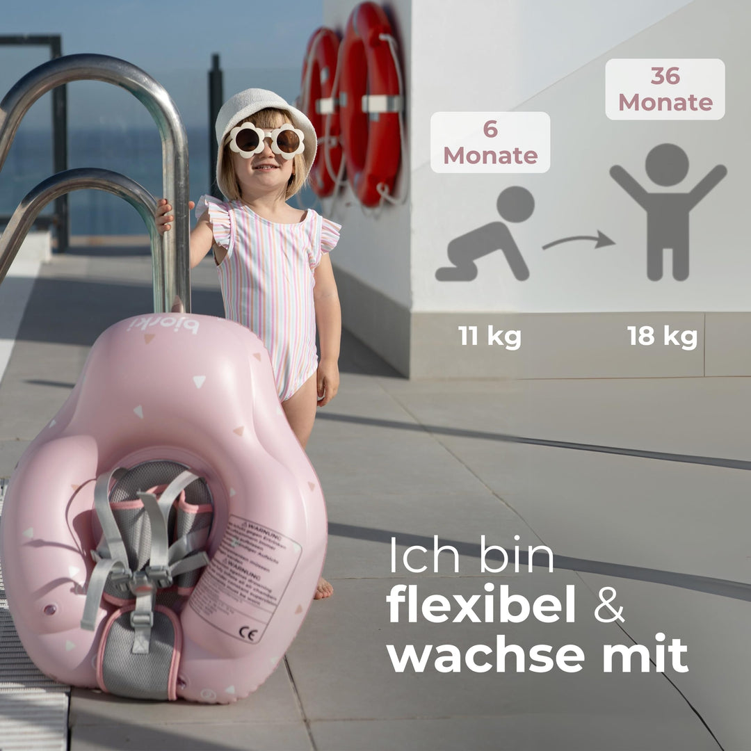 Schwimmring Baby 6–36 Monate BPA-frei mit 5-Punkt-Gurt - Bild 3