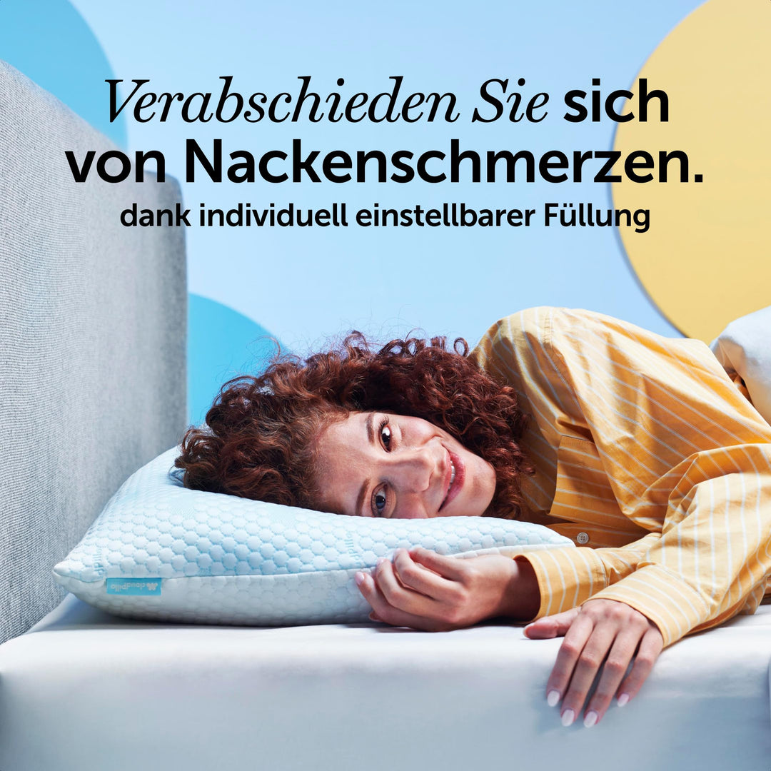 Kopfkissen Memory Foam 40x80 cm höhenverstellbar beidseitig - Bild 5