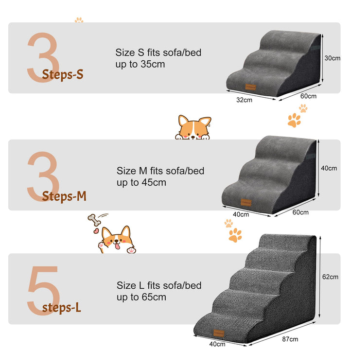 Hundetreppe Schaumstoff 5 Stufen 62 cm für kleine Hunde - Bild 5