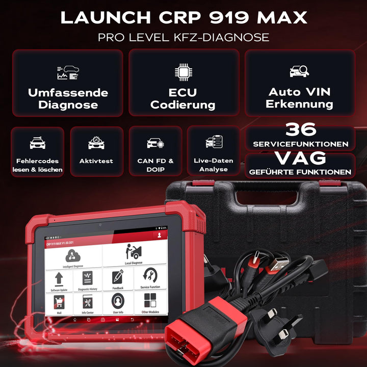 OBD2 Diagnosegerät Vollsystem ECU-Codierung 35+ Servicefunktionen - Bild 2