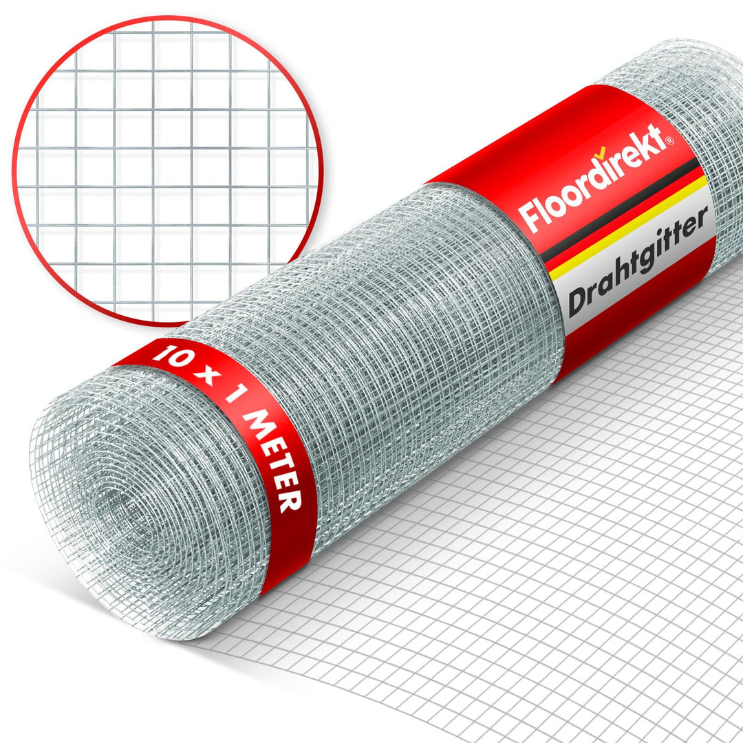 Drahtgitter verzinkt feinmaschig 6,3 mm Volierendraht 100x1000 cm
