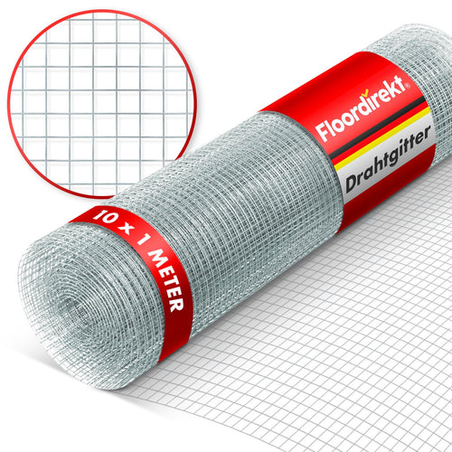 Drahtgitter verzinkt feinmaschig 6,3 mm Volierendraht 100x1000 cm