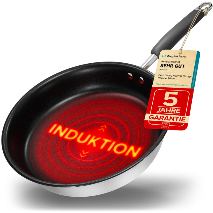 Bratpfanne 28 cm Induktion Antihaft 3-lagig ofenfest spülmaschinenfest