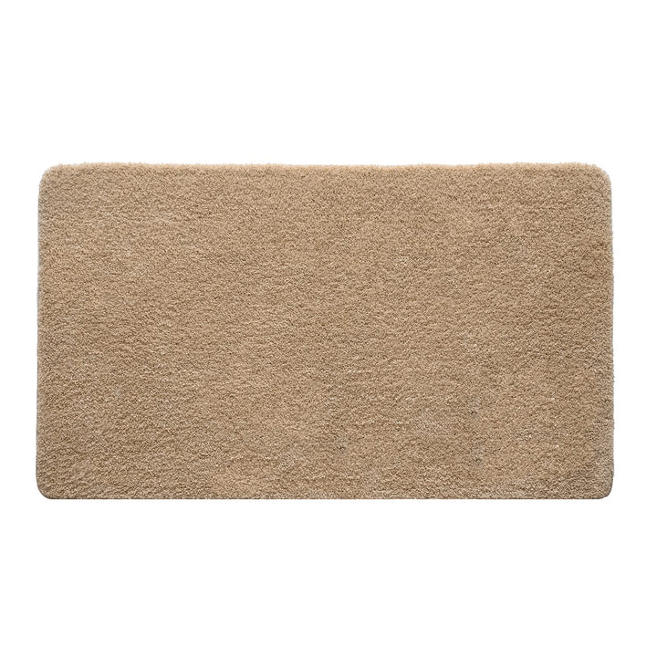 Badematte rutschfest Mikrofaser waschbar Beige 70x120 cm