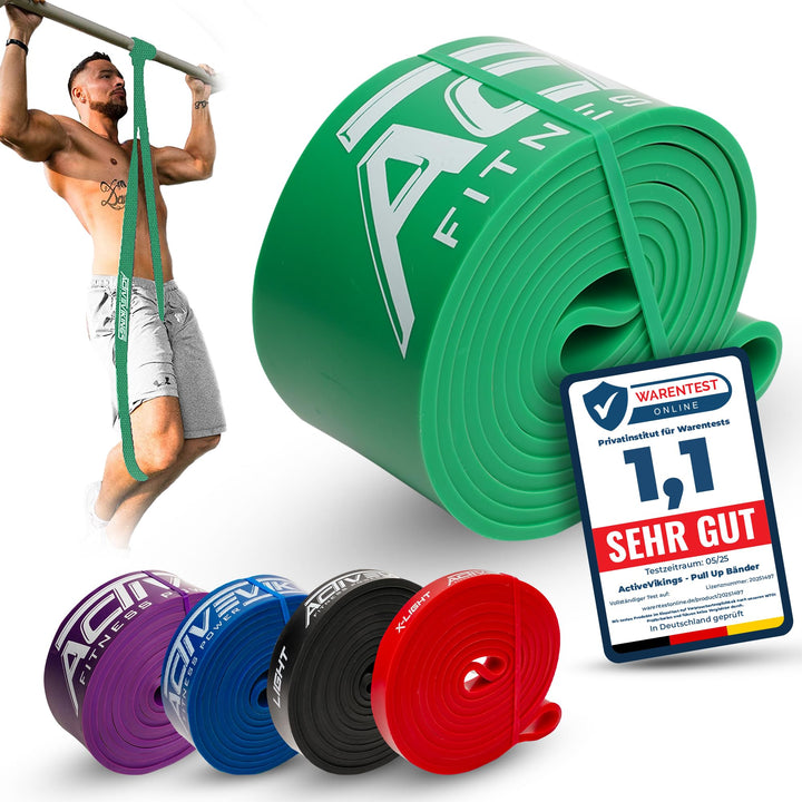 Widerstandsband X-Heavy 29-80 kg Naturlatex für Klimmzüge &amp; Krafttraining