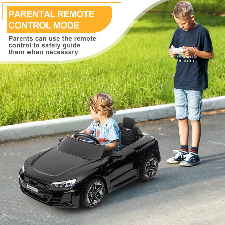Elektroauto Kinder 12V mit Fernbedienung 2,4 GHz LED schwarz - Bild 4