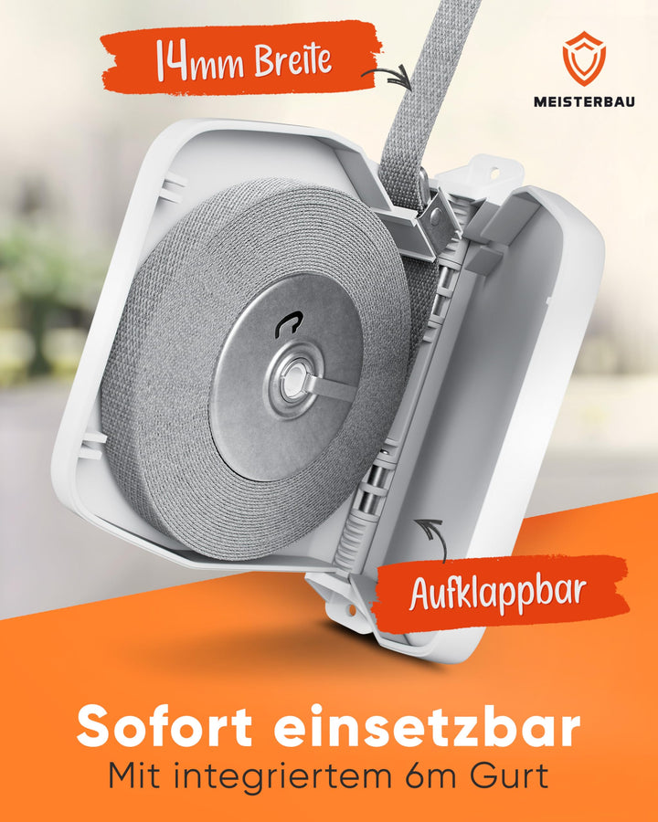 Gurtwickler Aufputz 14mm mit 6m Gurt UV-fest 3er-Set - Bild 2