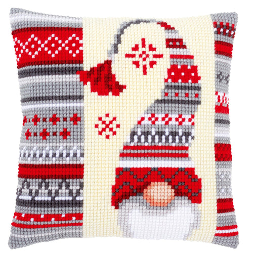 Kreuzstich Stickpackung Kissenbezug Weihnachtswichtel 40x40 cm