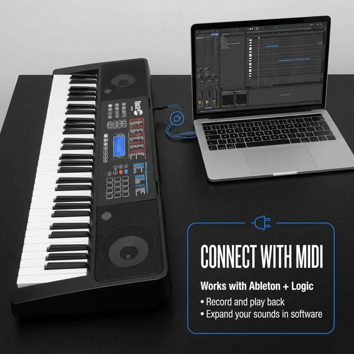 Keyboard Set 61 Tasten mit Touchscreen, Ständer, Hocker &amp; Pedal - Bild 5