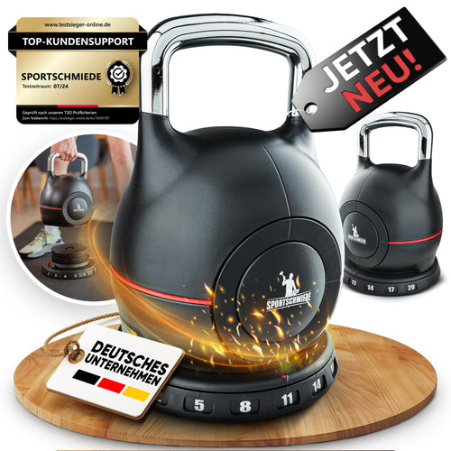 Kettlebell verstellbar 2–20 kg 7-in-1 fuer Home Gym