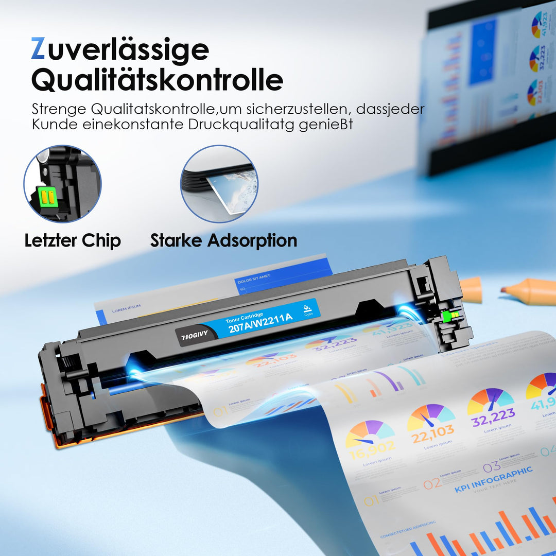 Toner Multipack 4-farbig mit Chip kompatibel HP 207A 207X - Bild 5