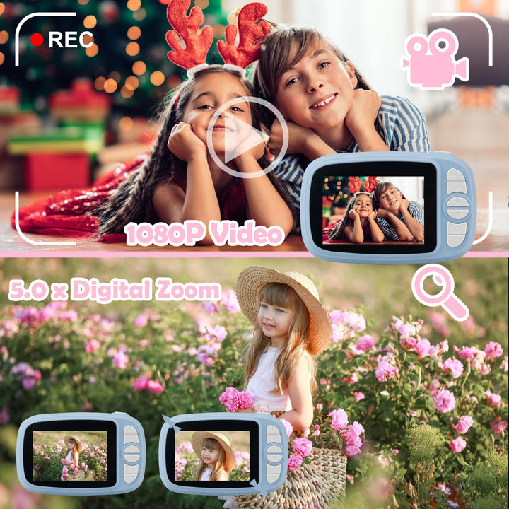 Sofortbildkamera Kinder 12MP 1080p HD mit Thermodruck 32GB Karte - Bild 3