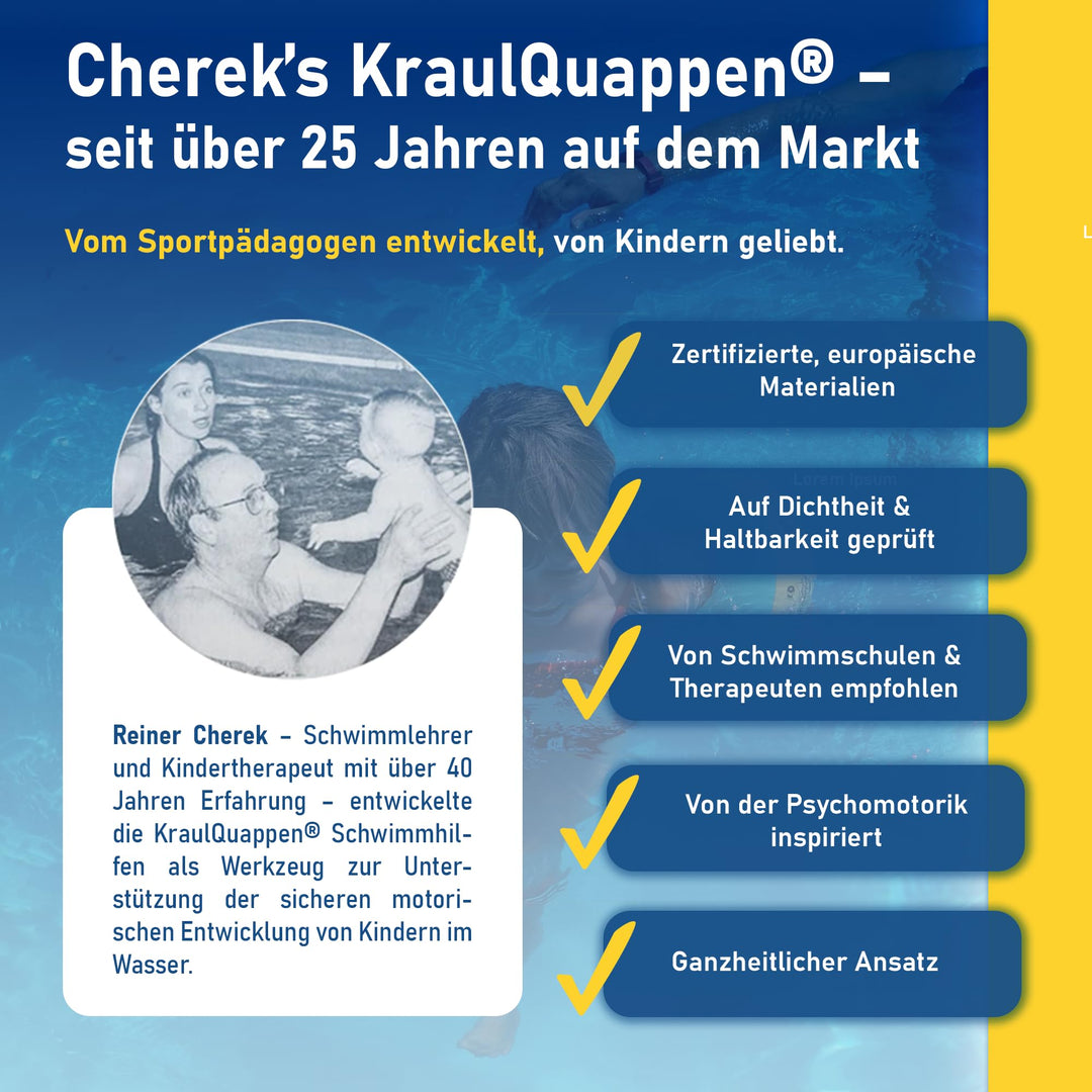 Schwimmflügel Kleinkinder PU-Schaumkern gelb-grün bis 30 kg - Bild 7