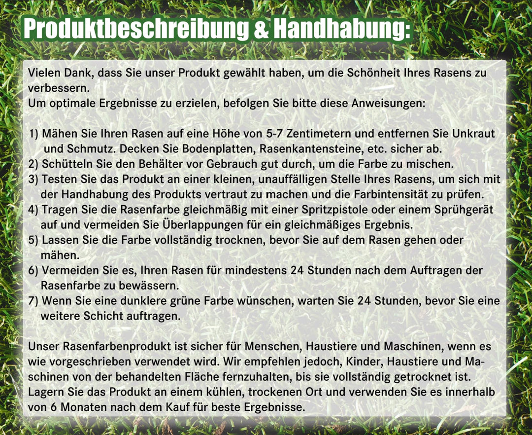 Rasenfarbe gebrauchsfertig 1 L Sprühflasche biologisch abbaubar - Bild 6