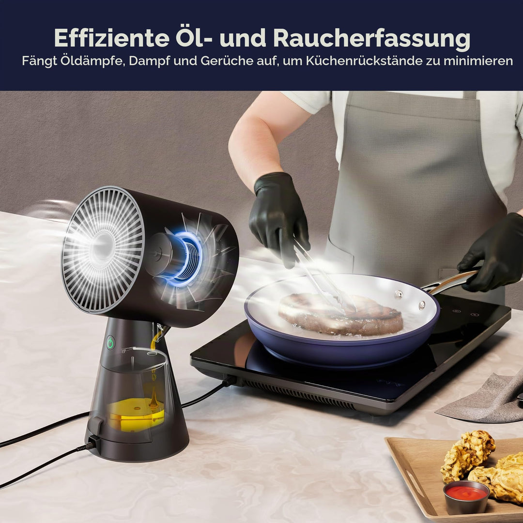 Mini Dunstabzugshaube mobil ohne Installation 2 Stufen ABS - Bild 8
