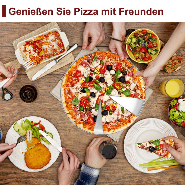 Pizzablech Edelstahl rund 30cm 4er-Set für Backofen - Bild 7