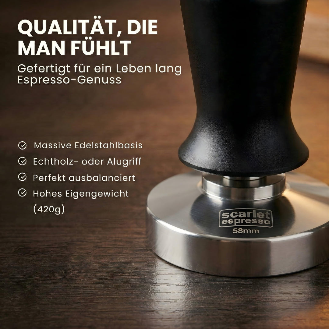 Espresso Tamper kalibriert 35 lbs Sandelholzgriff 54 mm - Bild 3
