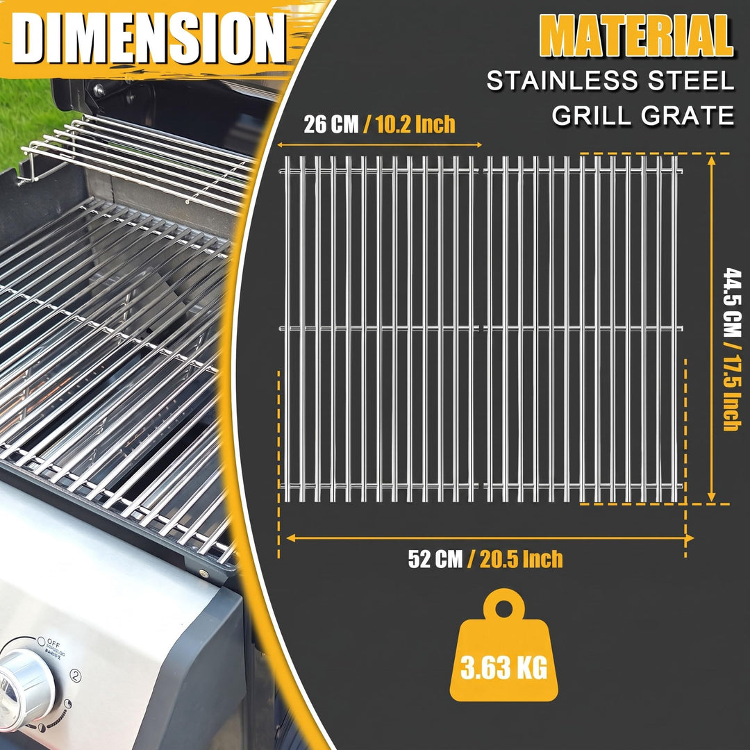 Grillrost Edelstahl 44,5x26cm 2er-Set für Weber Spirit 200 Serie - Bild 2