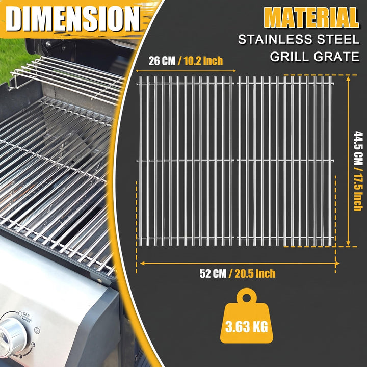 Grillrost Edelstahl 44,5x26cm 2er-Set für Weber Spirit 200 Serie - Bild 2