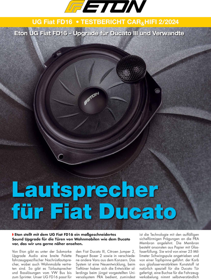 Komponentenlautsprecher 16,5 cm Plug &amp; Play für Fiat Ducato - Bild 8