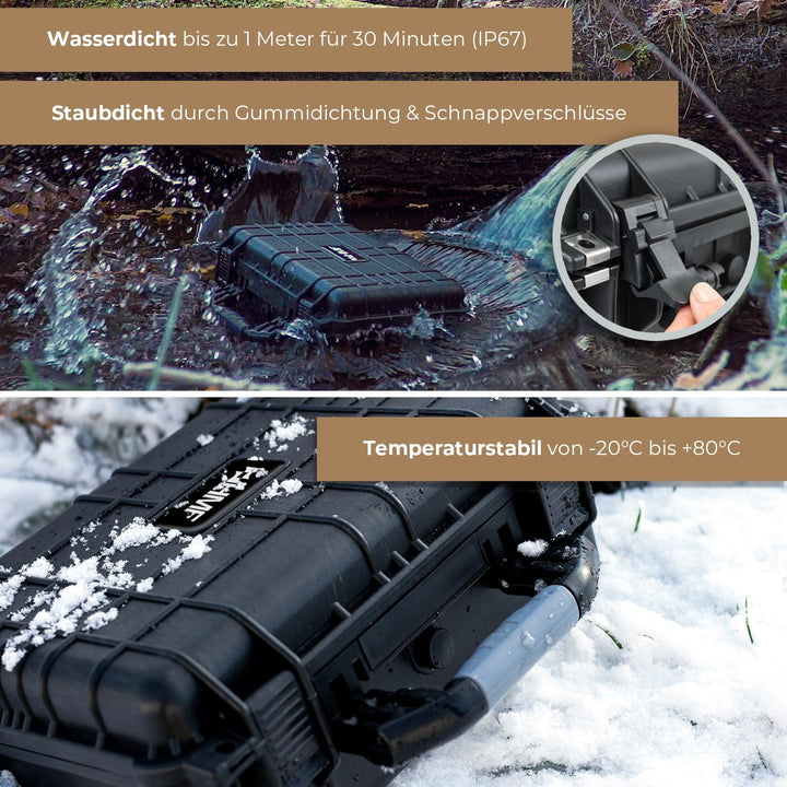 Outdoor-Fotokoffer Rasterschaumstoff IP67 wasserdicht 41x32x17.5 cm - Bild 4