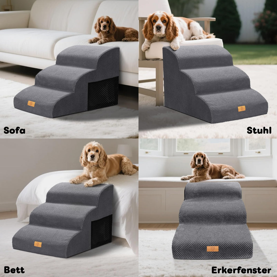 Hundetreppe 3 Stufen Schaumstoff mit Tragegriff für Hund und Katze - Bild 8