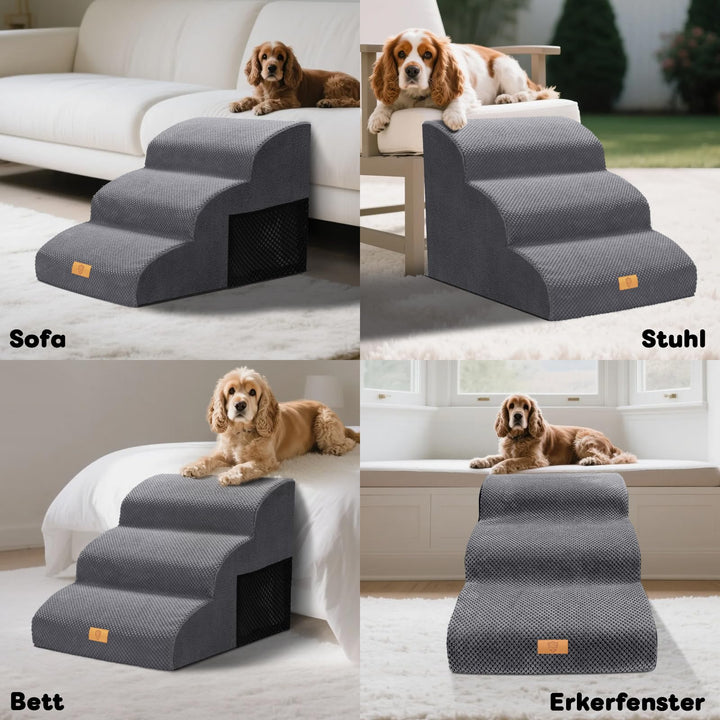 Hundetreppe 3 Stufen Schaumstoff mit Tragegriff für Hund und Katze - Bild 8