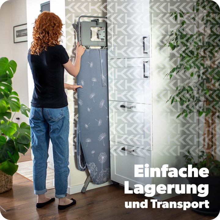 Bügelbrett XXL klappbar 130x48cm mit Ärmelbügelbrett, Steckdose &amp; Ablage - Bild 6