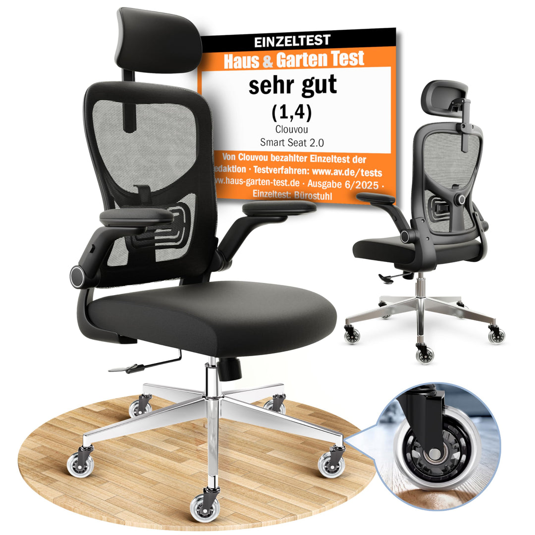 Bürostuhl Ergonomisch Mesh 150kg Nylon mit Lendenwirbelstütze