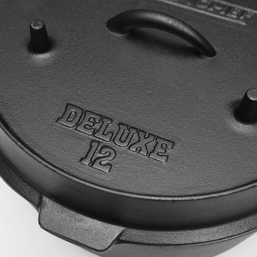Dutch Oven Gusseisen 6,6 L mit Deckellifter und Kokoskohle Set - Bild 4