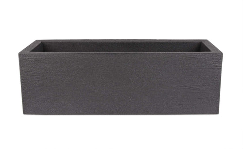 Pflanzkübel Rechteckig 80x30 cm Granitoptik Anthrazit Frostsicher