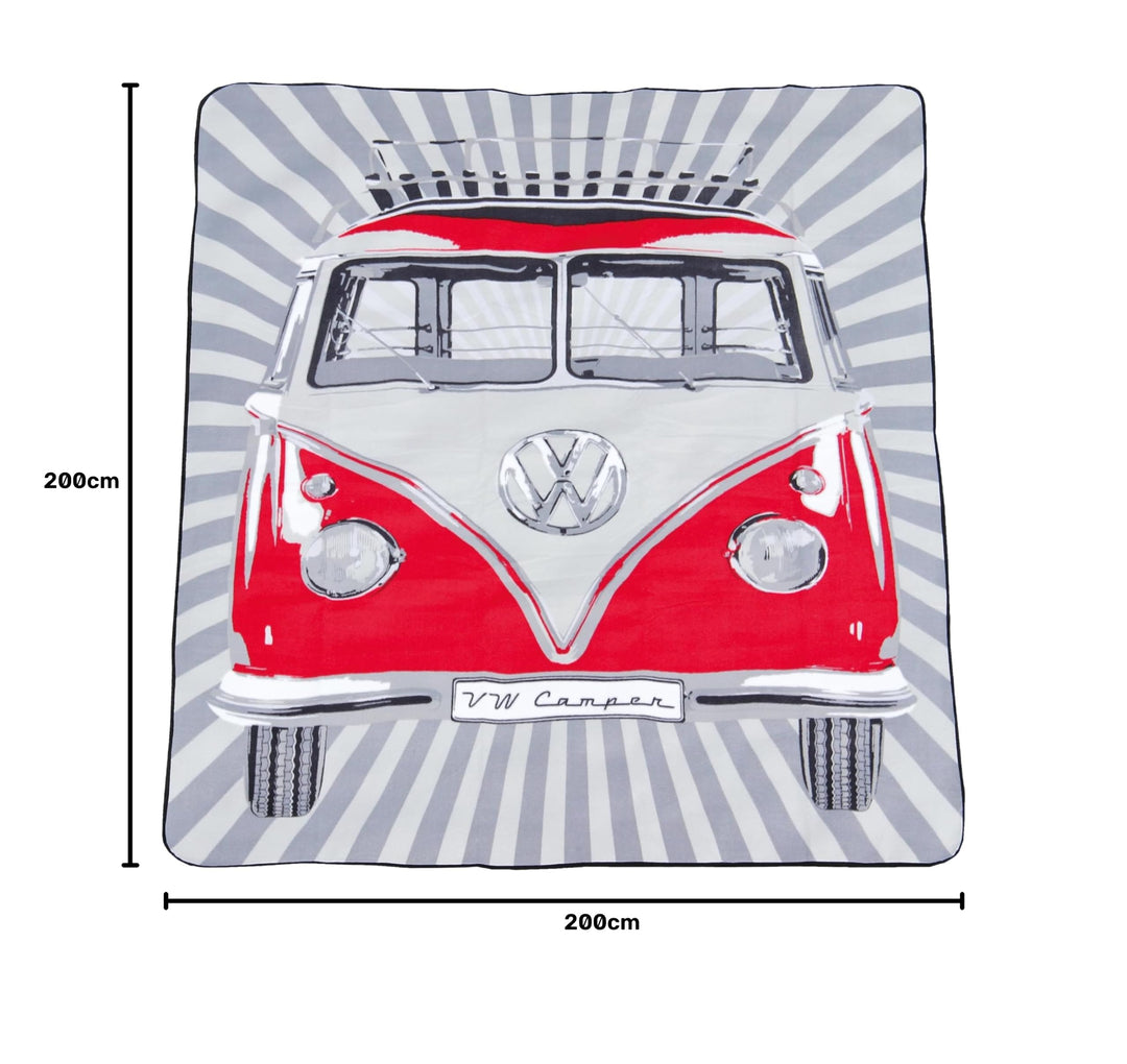 Picknickdecke VW Bulli T1 wasserdicht 200x150 cm mit Tragetasche - Bild 3