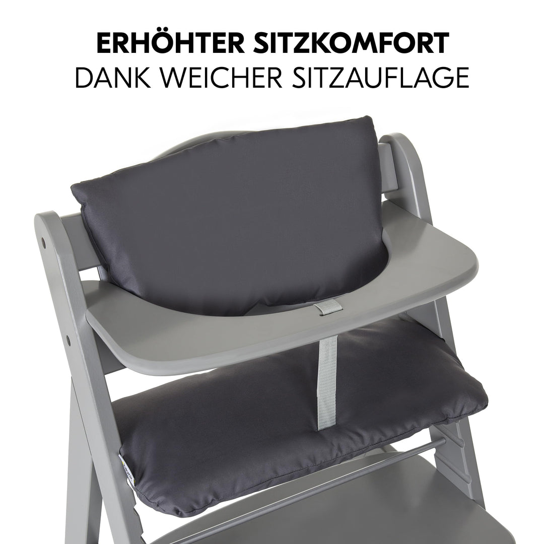 Hochstuhl Holz 4-in-1 Set mit Babywippe und Neugeborenenaufsatz - Bild 8