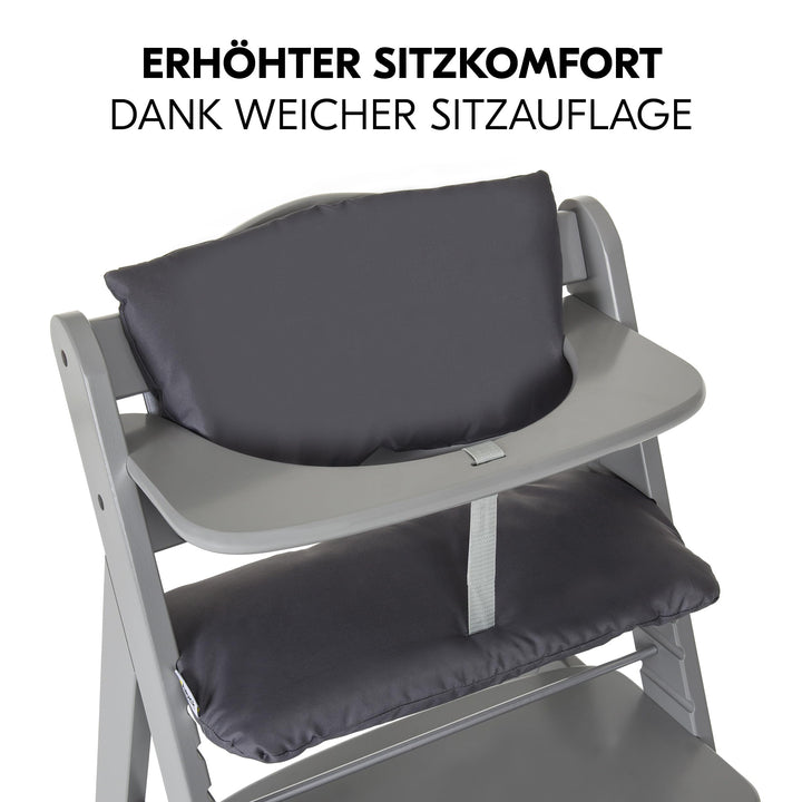 Hochstuhl Holz 4-in-1 Set mit Babywippe und Neugeborenenaufsatz - Bild 8