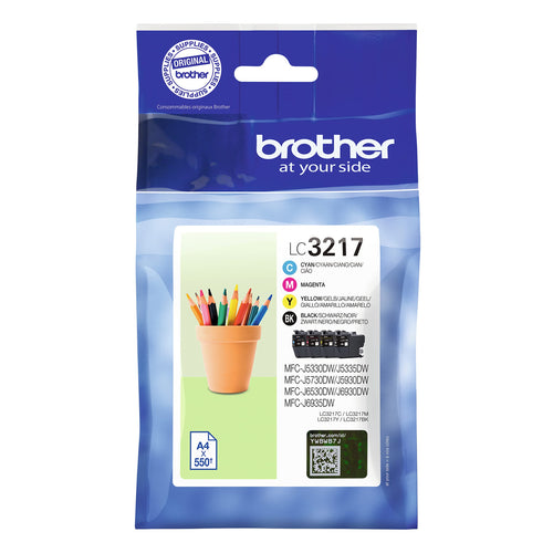 Tintenpatronen Multipack 4-farbig CMYK 550 Seiten für Brother MFC
