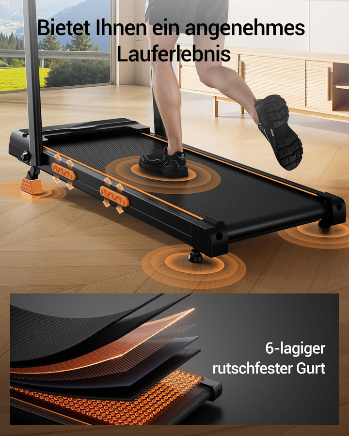 Laufband klappbar mit 16% Steigung bürstenloser 3 PS Motor - Bild 7