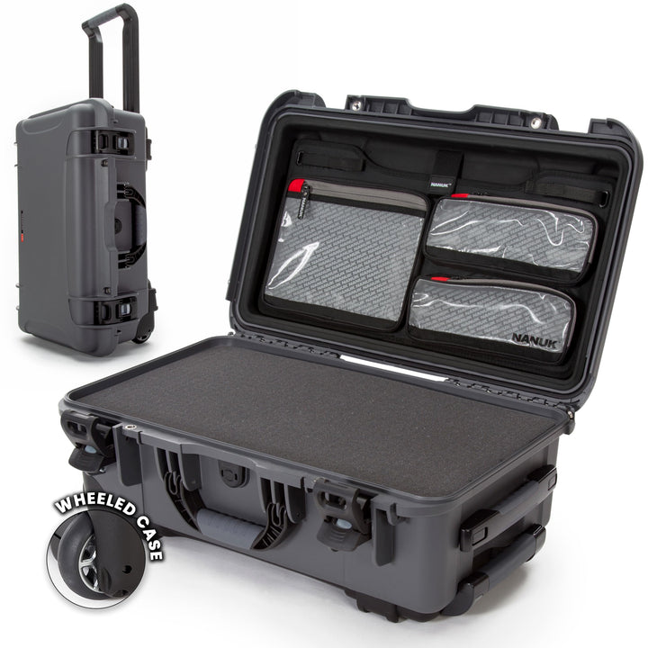 Schutzkoffer wasserdicht IP67 mit Schaumstoff &amp; Organizer 52x28,7x19 cm