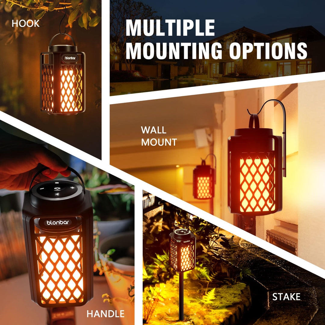 Bluetooth Lautsprecher mit Flammenlicht IP65 Outdoor Taschenlampe - Bild 6