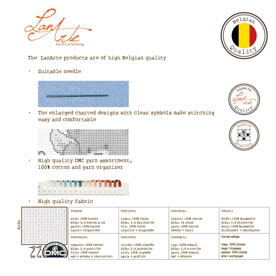 Kreuzstich Set Spanische Frau 30x30 cm Baumwolle für Erwachsene - Bild 4