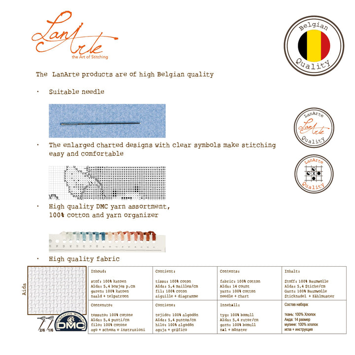 Kreuzstich Set Spanische Frau 30x30 cm Baumwolle für Erwachsene - Bild 4