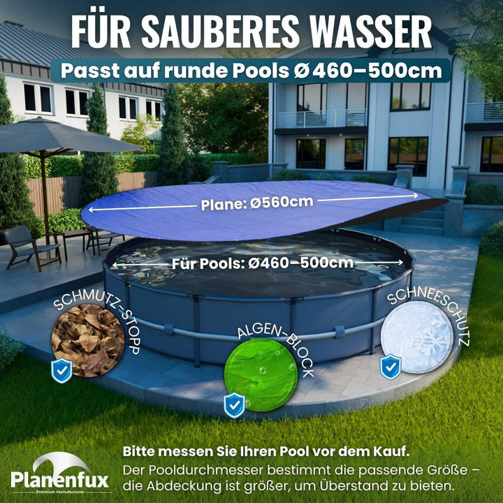 Poolabdeckung rund 500 cm UV-beständig 2-in-1 Solar/Kühl - Bild 2