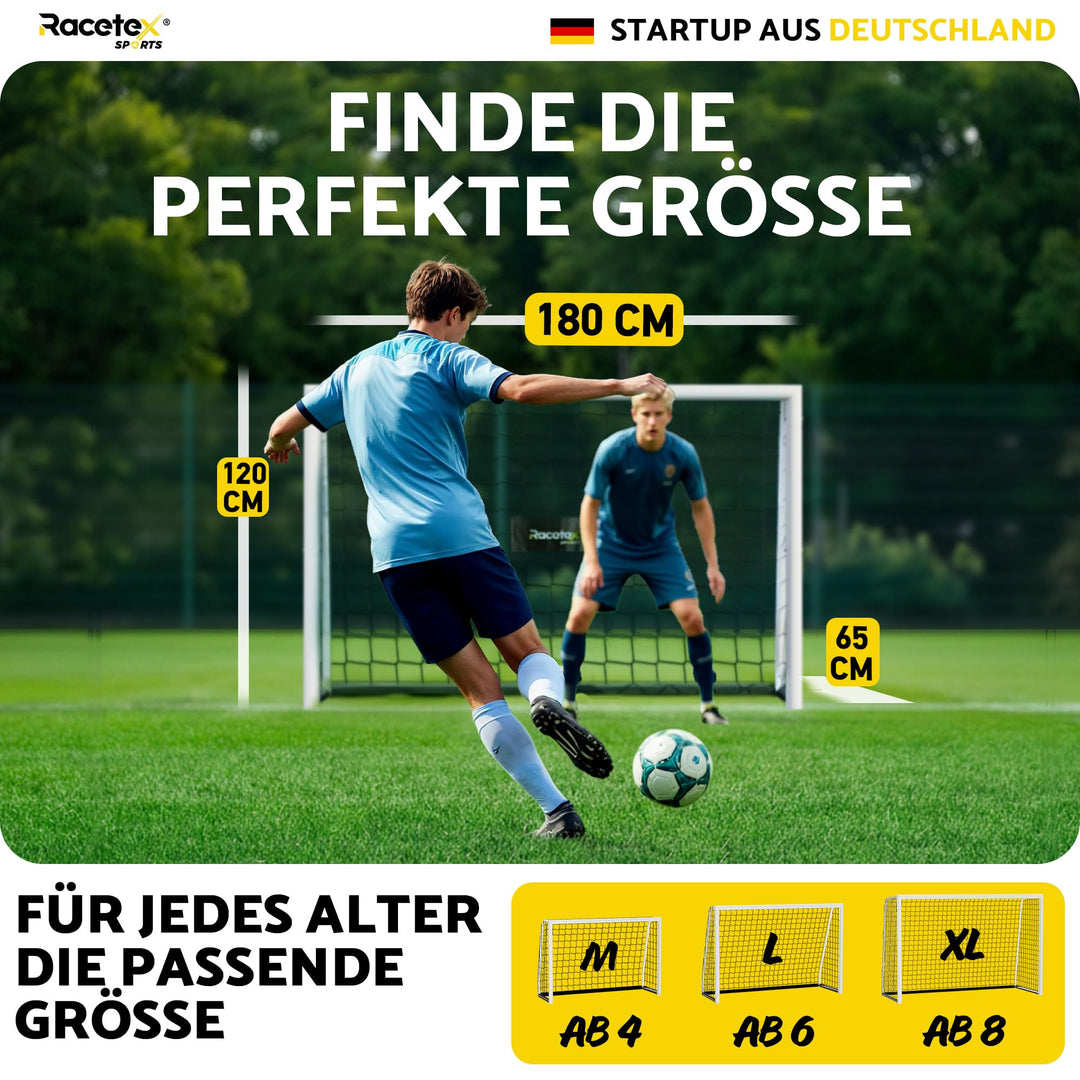 Fussballtor Kinder 180x120 cm Stahl mit Netz für Garten - Bild 5