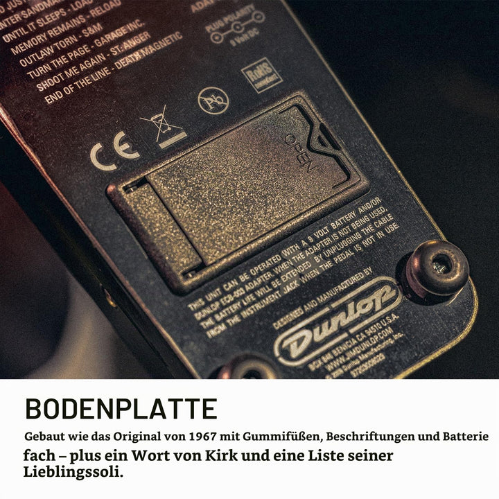 Wah Effektpedal Kirk Hammett Signature True Bypass 9V Gitarre - Bild 4
