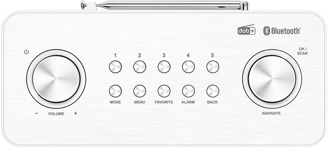 Stereo-Kompaktradio DAB+ Bluetooth 2x10W mit Wecker, weiss - Bild 6