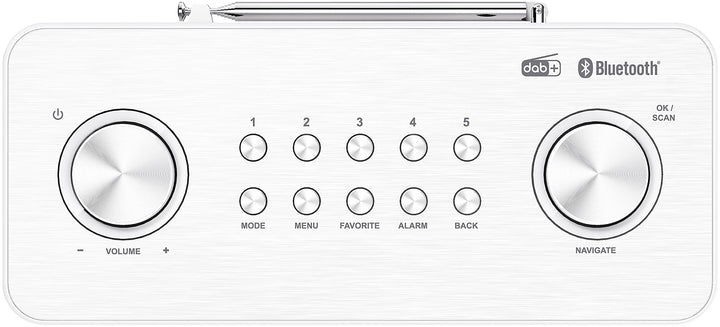 Stereo-Kompaktradio DAB+ Bluetooth 2x10W mit Wecker, weiss - Bild 6