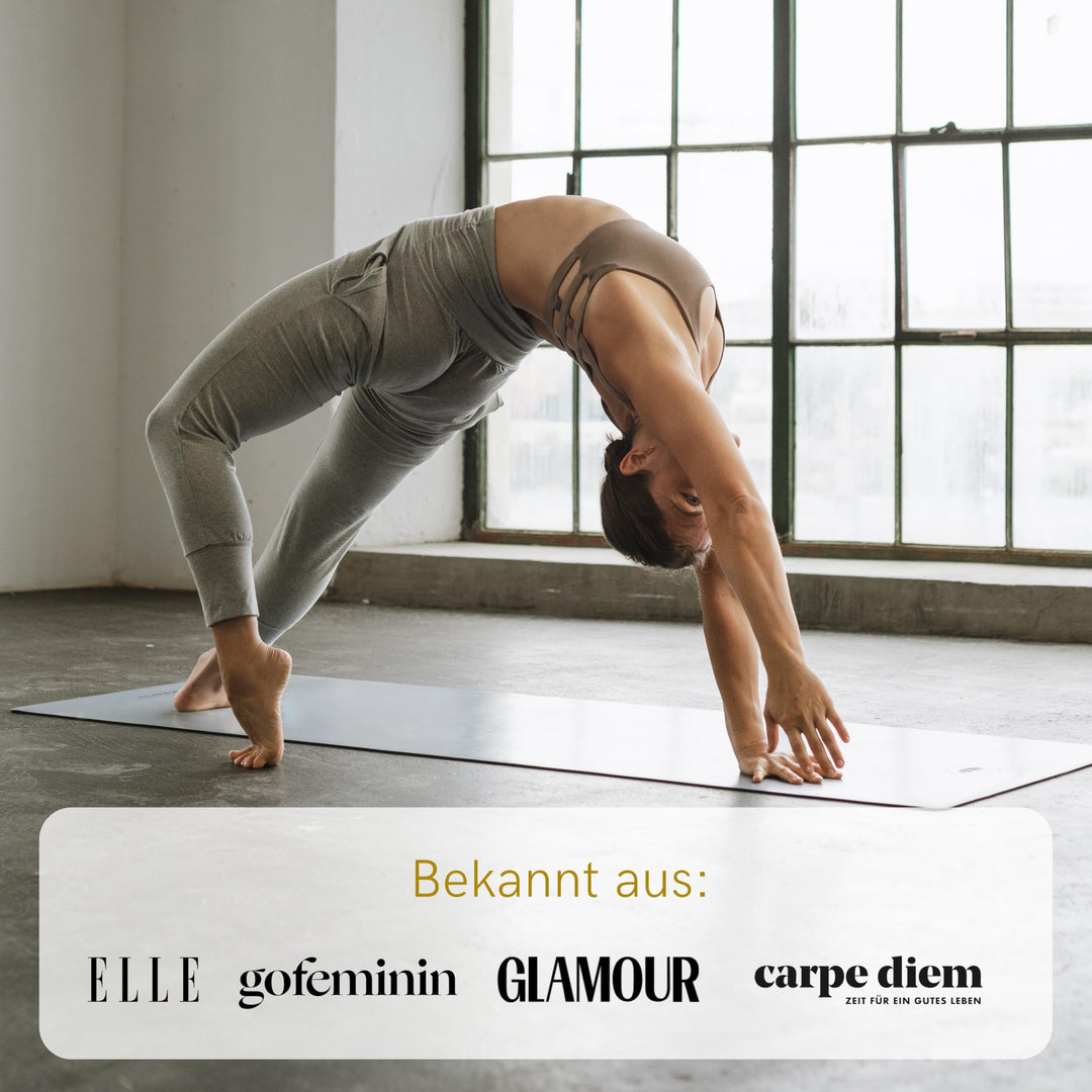 Yogamatte Naturkautschuk rutschfest 183x66cm 5mm für Yoga &amp; Fitness - Bild 7