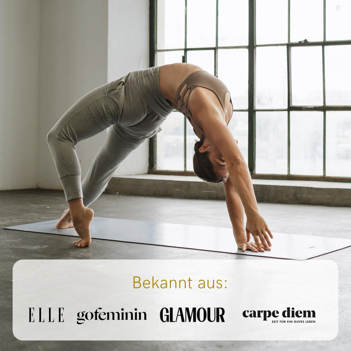 Yogamatte Naturkautschuk rutschfest 183x66cm 5mm für Yoga &amp; Fitness - Bild 7