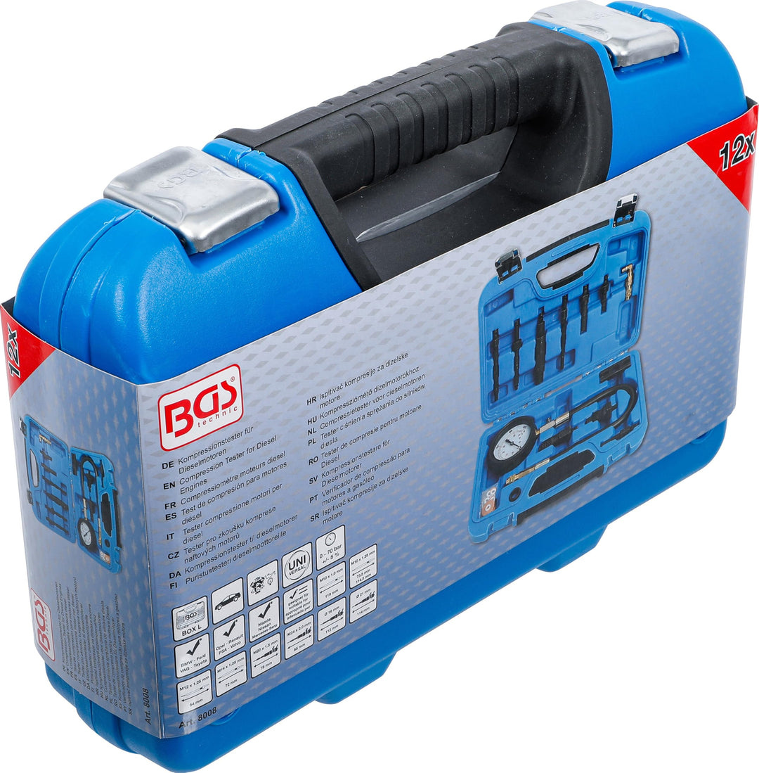 Kompressionstester Dieselmotor 0-70 bar mit 10 Adaptern universell - Bild 7